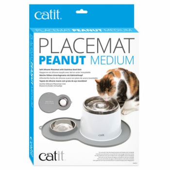 CATIT Silikonmatte Erdnuss - 46 x 29 cm Grau